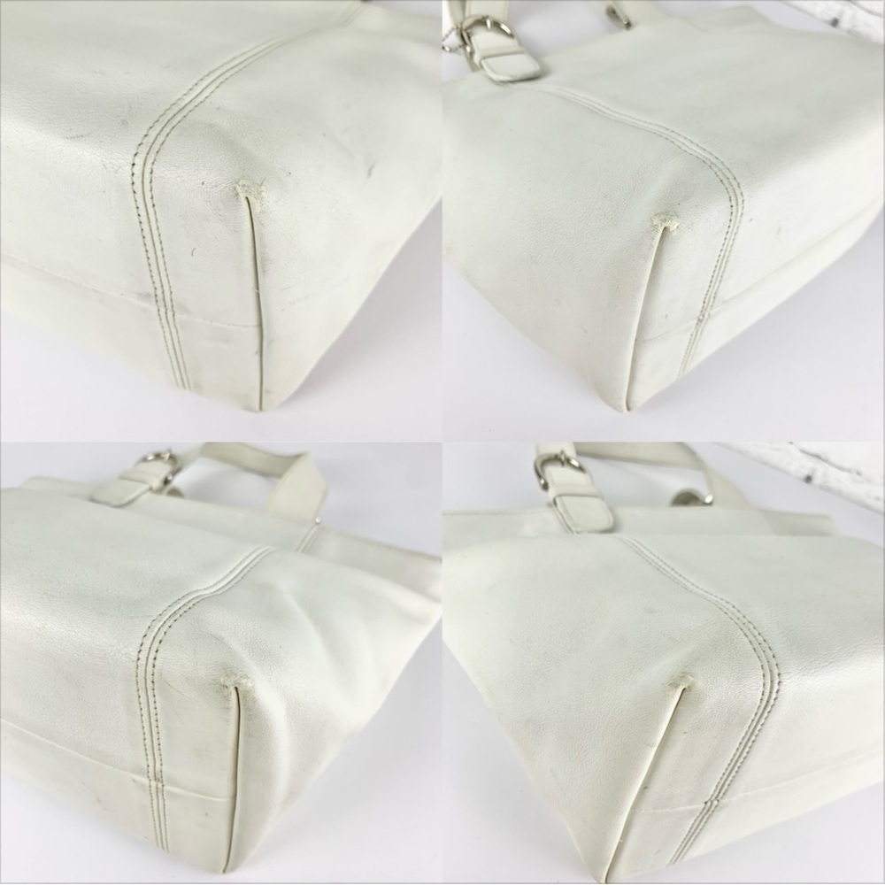 Coach Vintage Waverly White Leather Satchel Handbag Purse 4133 - Picture 2 of 10